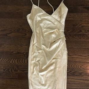 Metallic Gold Mini Dress